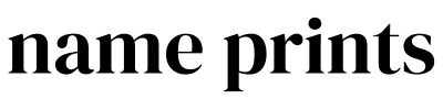 Name Prints
