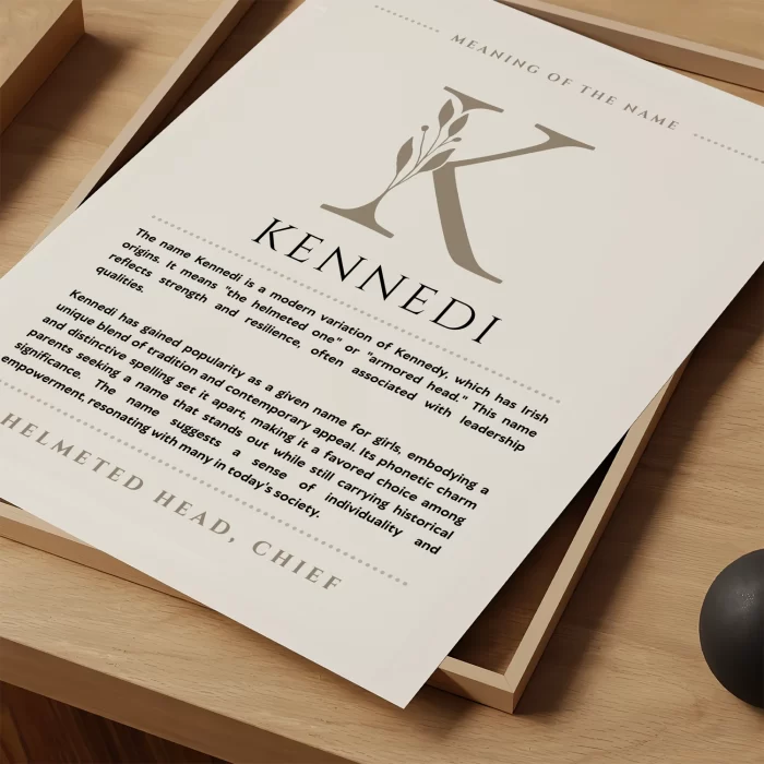 Kennedi Name Meaning Art Print - Image 1