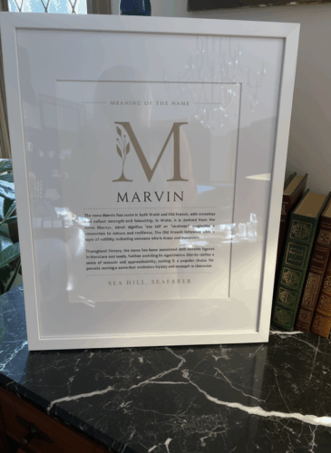 Marvin Name Meaning Art Print photo review