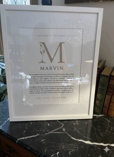 Click to view full screen Marvin Name Meaning Art Print photo review