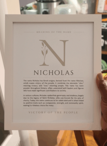 Click to view full screen Nicolas Name Meaning Art Print photo review