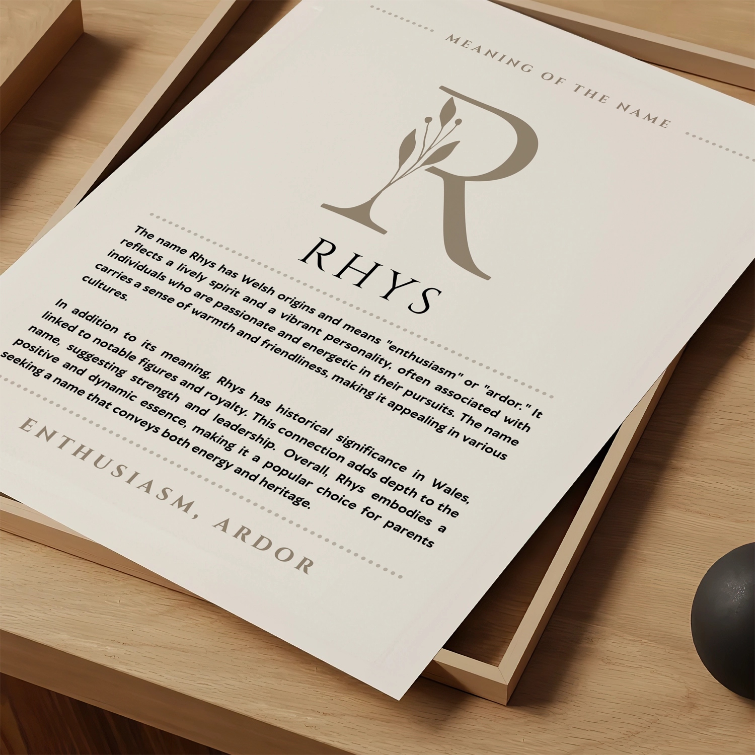 Rhys_Name_Meaning_Art_Print_1.webp Rhys Name Meaning Art Print - Image 1