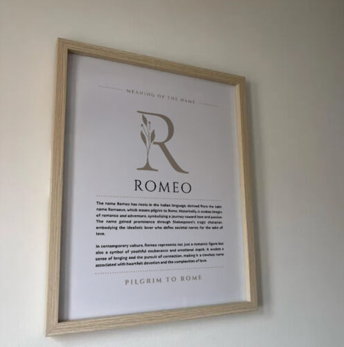 Romeo Name Meaning Art Print photo review
