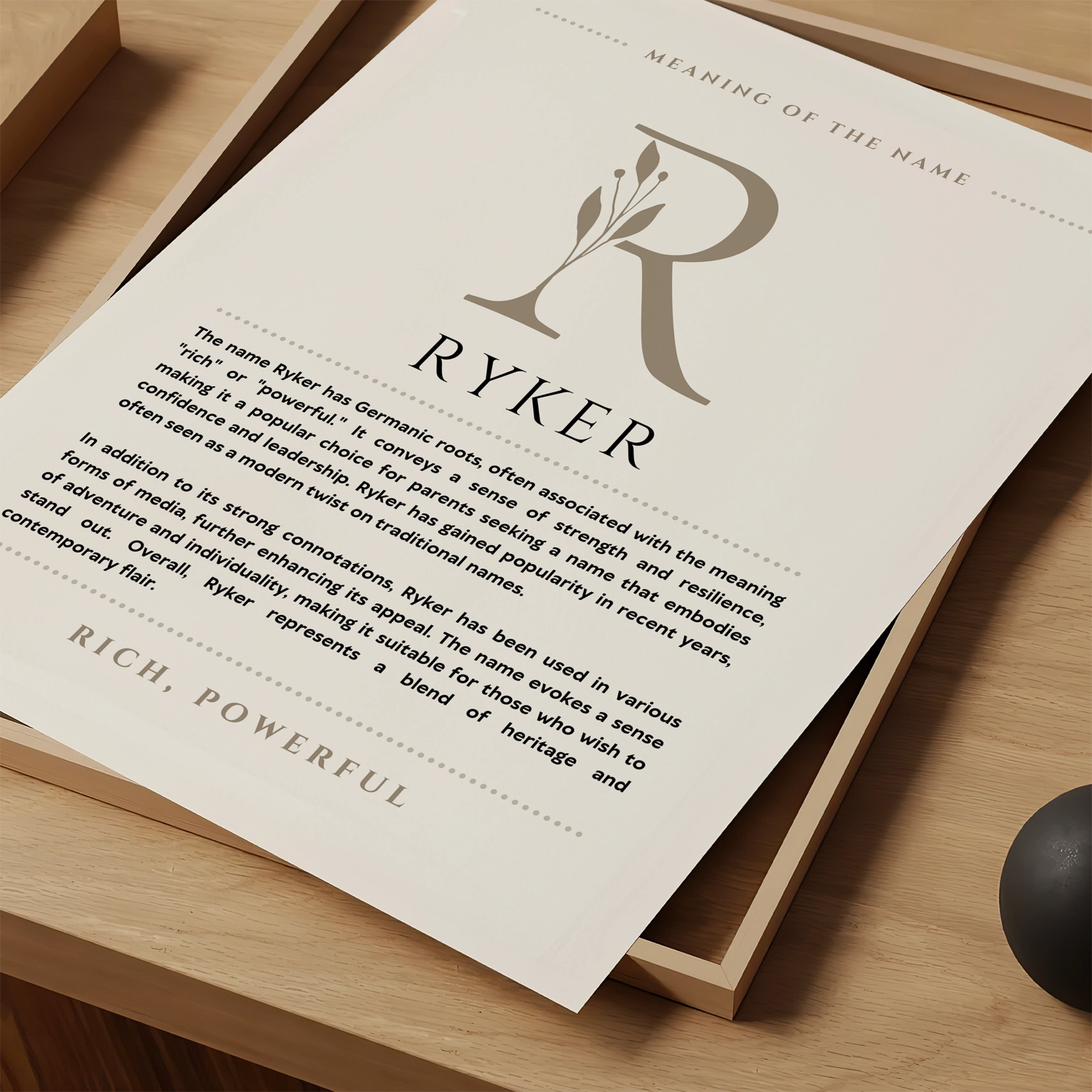 Ryker_Name_Meaning_Art_Print_1.webp Ryker Name Meaning Art Print - Image 1
