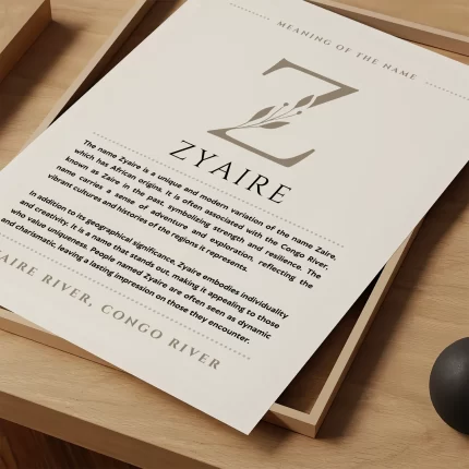Zyaire Name Meaning Art Print